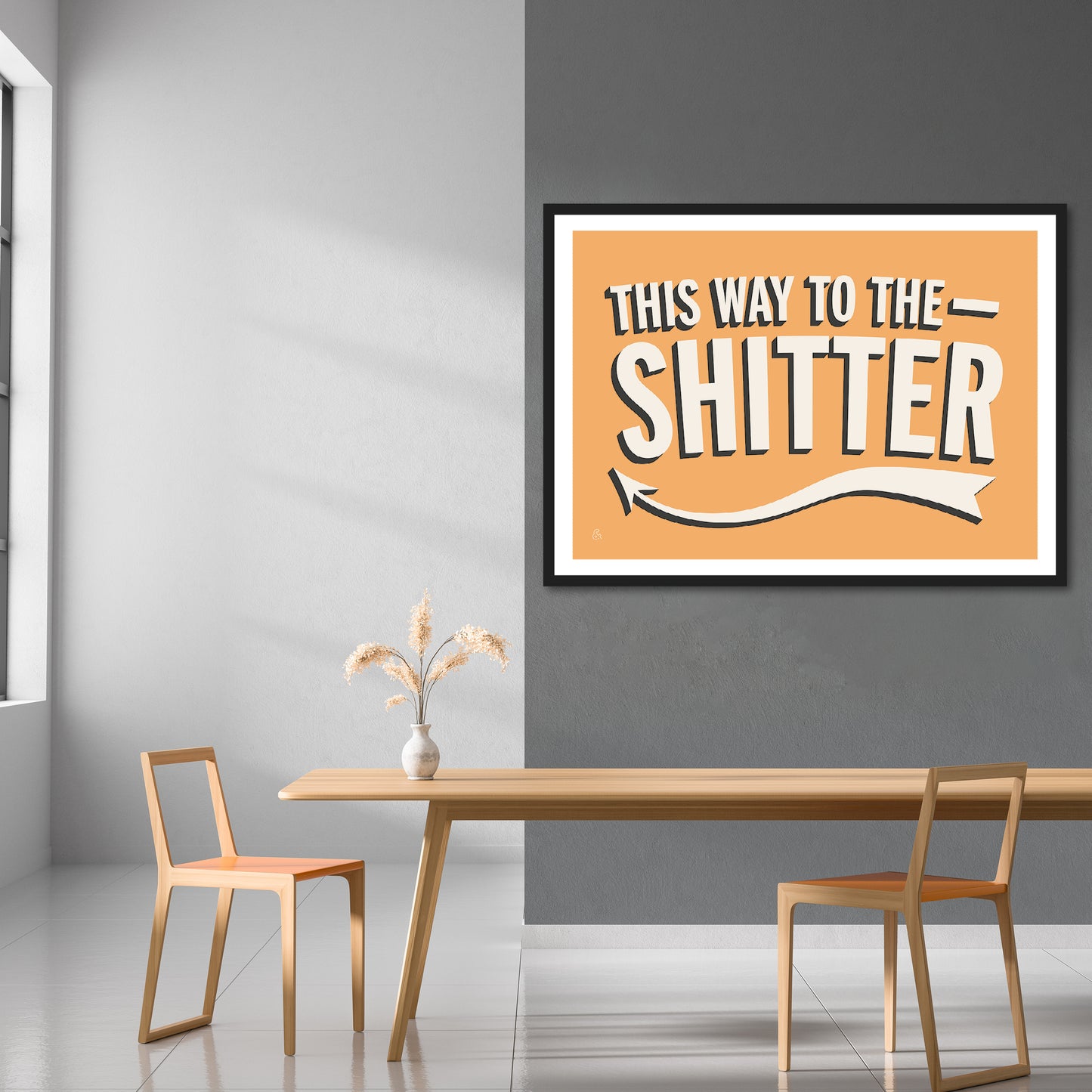 This Way To The Shitter Print | Colour Option