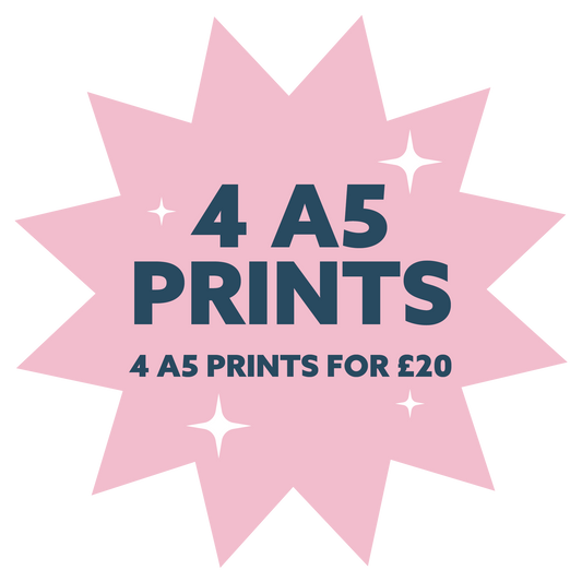 4 x A5 Prints Bundle Print | Colour Option 