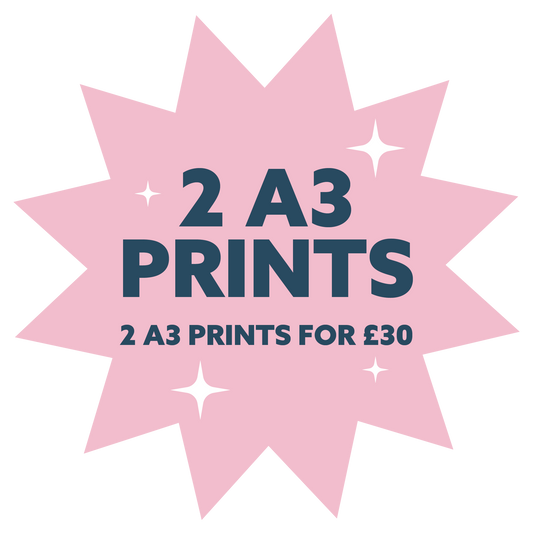 2 x A3 Prints Bundle Print | Colour Option 