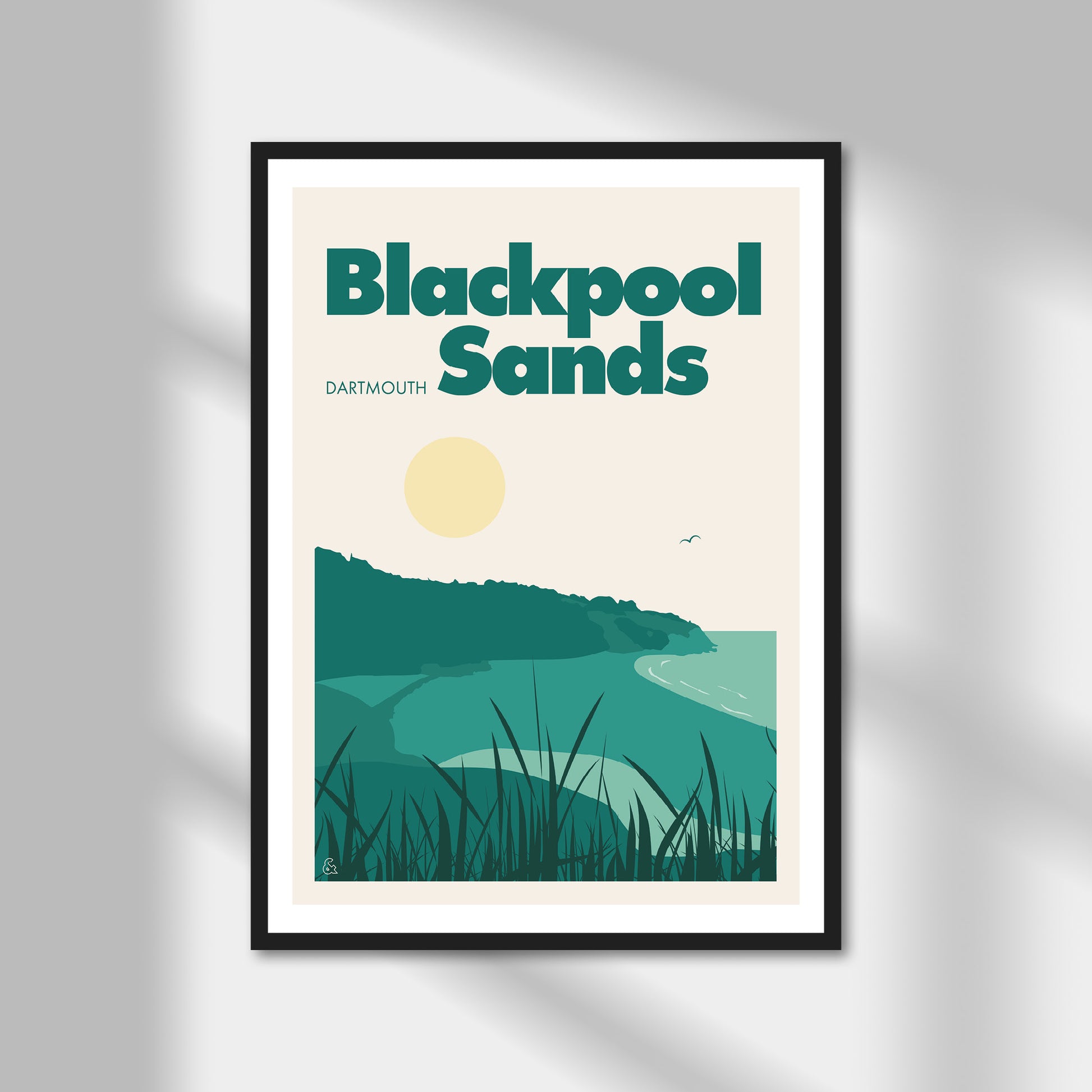 Blackpool Sands, Dartmouth Print | Colour Option A5