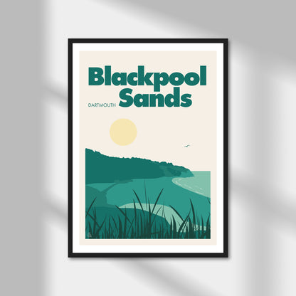 Blackpool Sands, Dartmouth Print | Colour Option A5