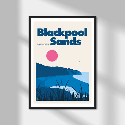 Blackpool Sands, Dartmouth Print | Colour Option A5