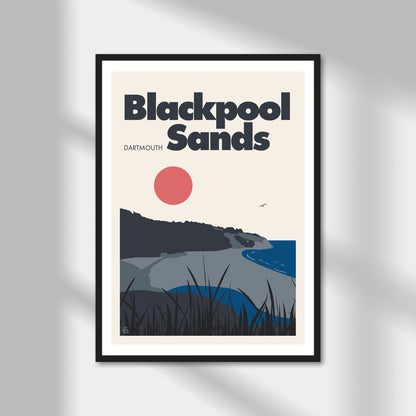 Blackpool Sands, Dartmouth Print | Colour Option A5