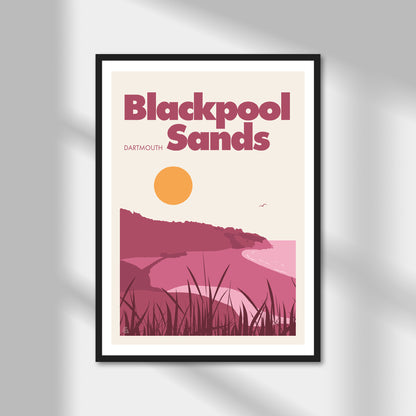 Blackpool Sands, Dartmouth Print | Colour Option A5