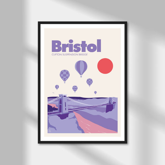 Bristol, Clifton Suspension Bridge Print | Colour Option A5