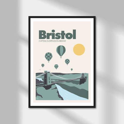 Bristol, Clifton Suspension Bridge Print | Colour Option A5