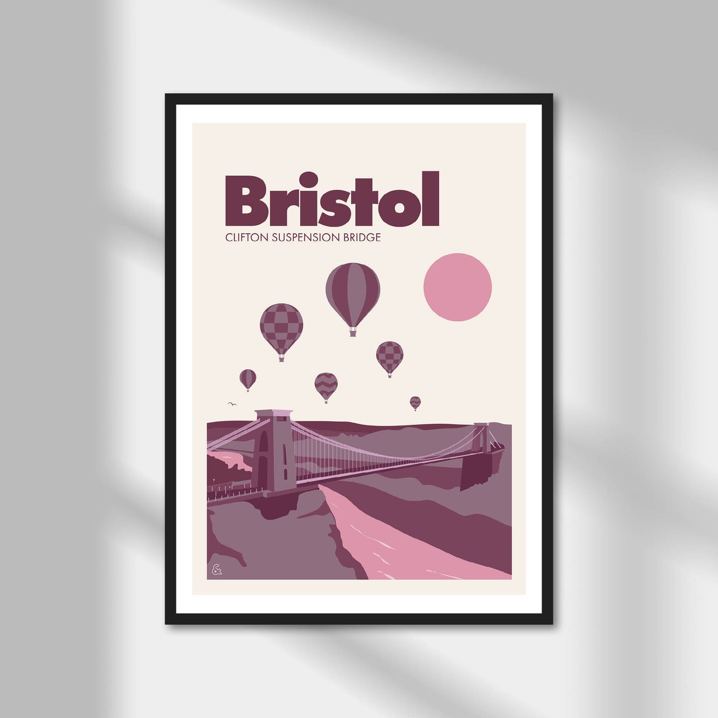 Bristol, Clifton Suspension Bridge Print | Colour Option A5