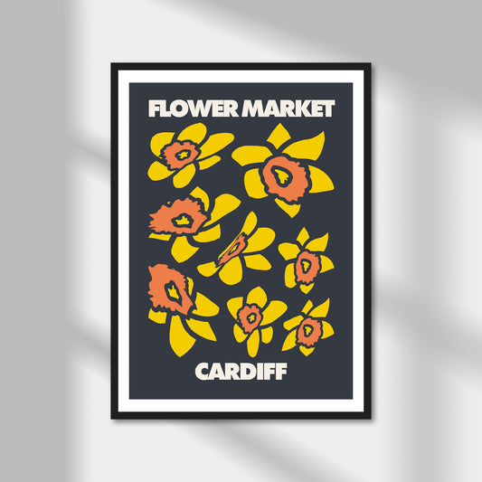 Cardiff, Flower Market Print | Colour Option A5