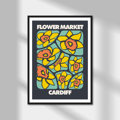 Cardiff, Flower Market Print | Colour Option A5