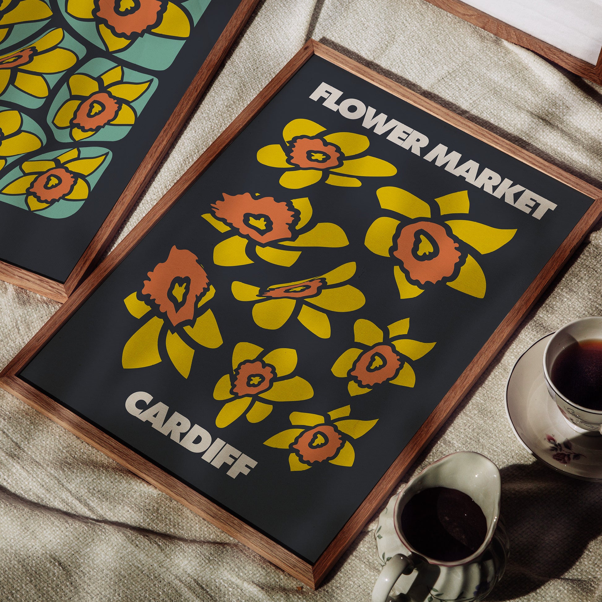 Cardiff, Flower Market Print | Colour Option 