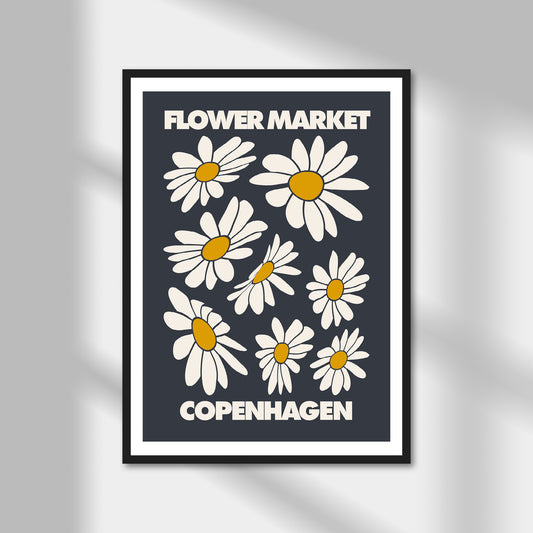 Copenhagen, Flower Market Print | Colour Option A5