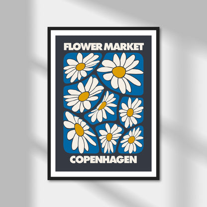 Copenhagen, Flower Market Print | Colour Option A5