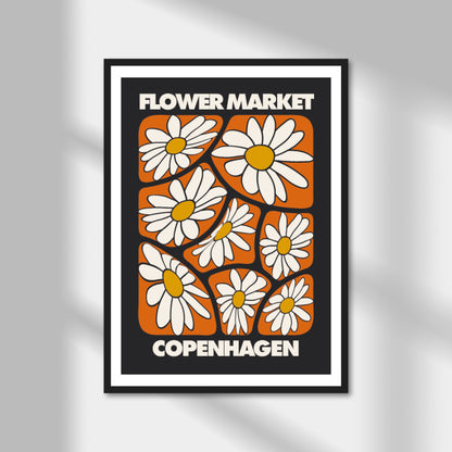 Copenhagen, Flower Market Print | Colour Option A5