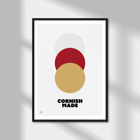 Cornish Cream Tea Print | Colour Option A5