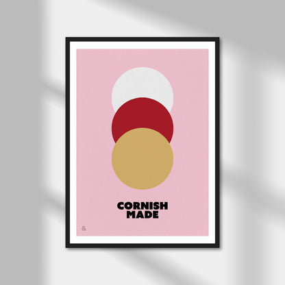 Cornish Cream Tea Print | Colour Option A5