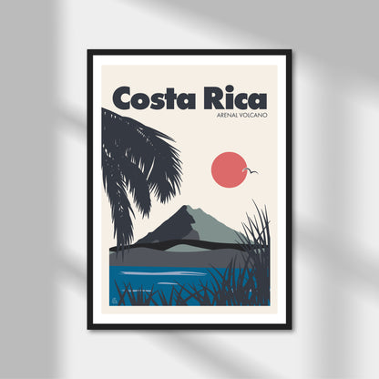 Costa Rica, Arenal Volcano Print | Colour Option A5