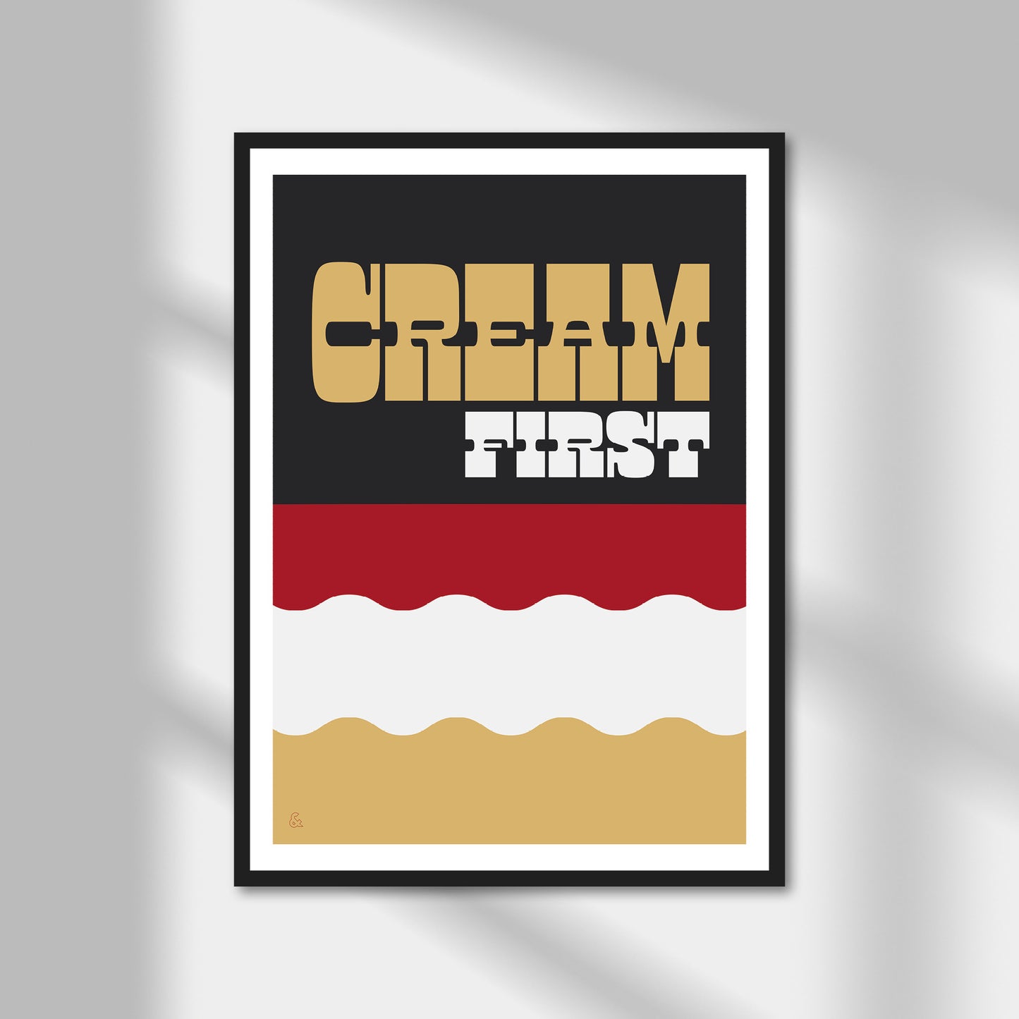 Cream First, Cream Tea (option 1) Print | Colour Option A5