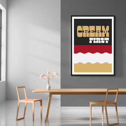 Cream First, Cream Tea (option 1) Print | Colour Option 