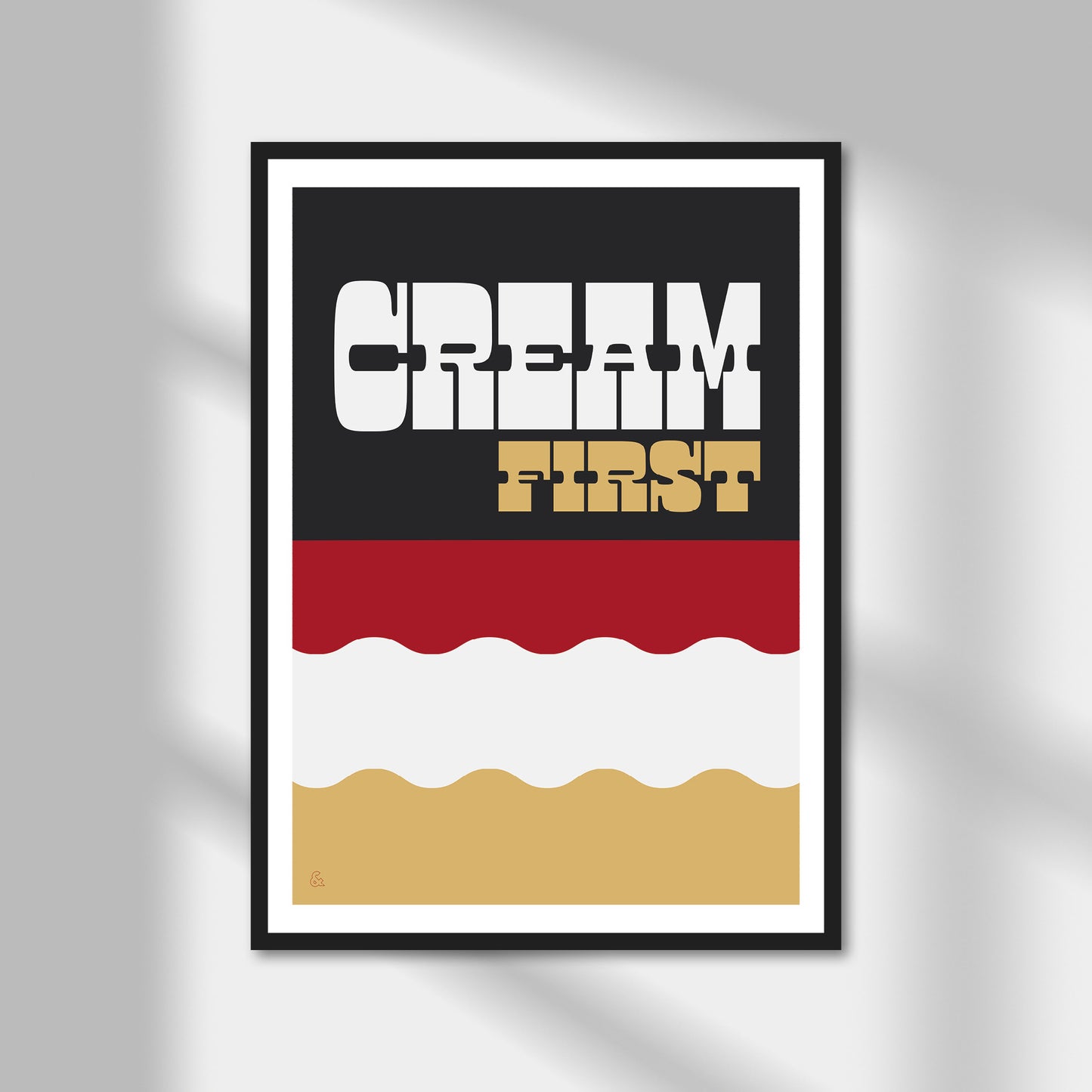 Cream First, Cream Tea (option 1) Print | Colour Option A5