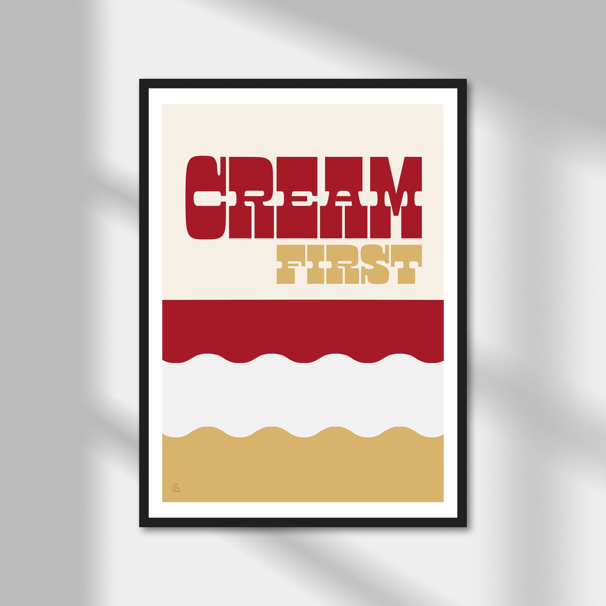 Cream First, Cream Tea (option 1) Print | Colour Option A5