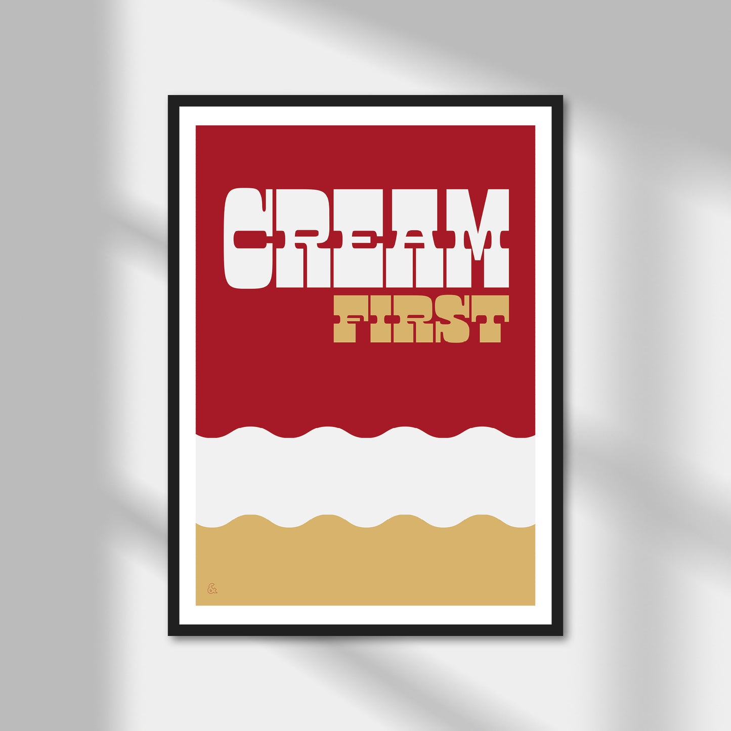 Cream First, Cream Tea (option 1) Print | Colour Option A5