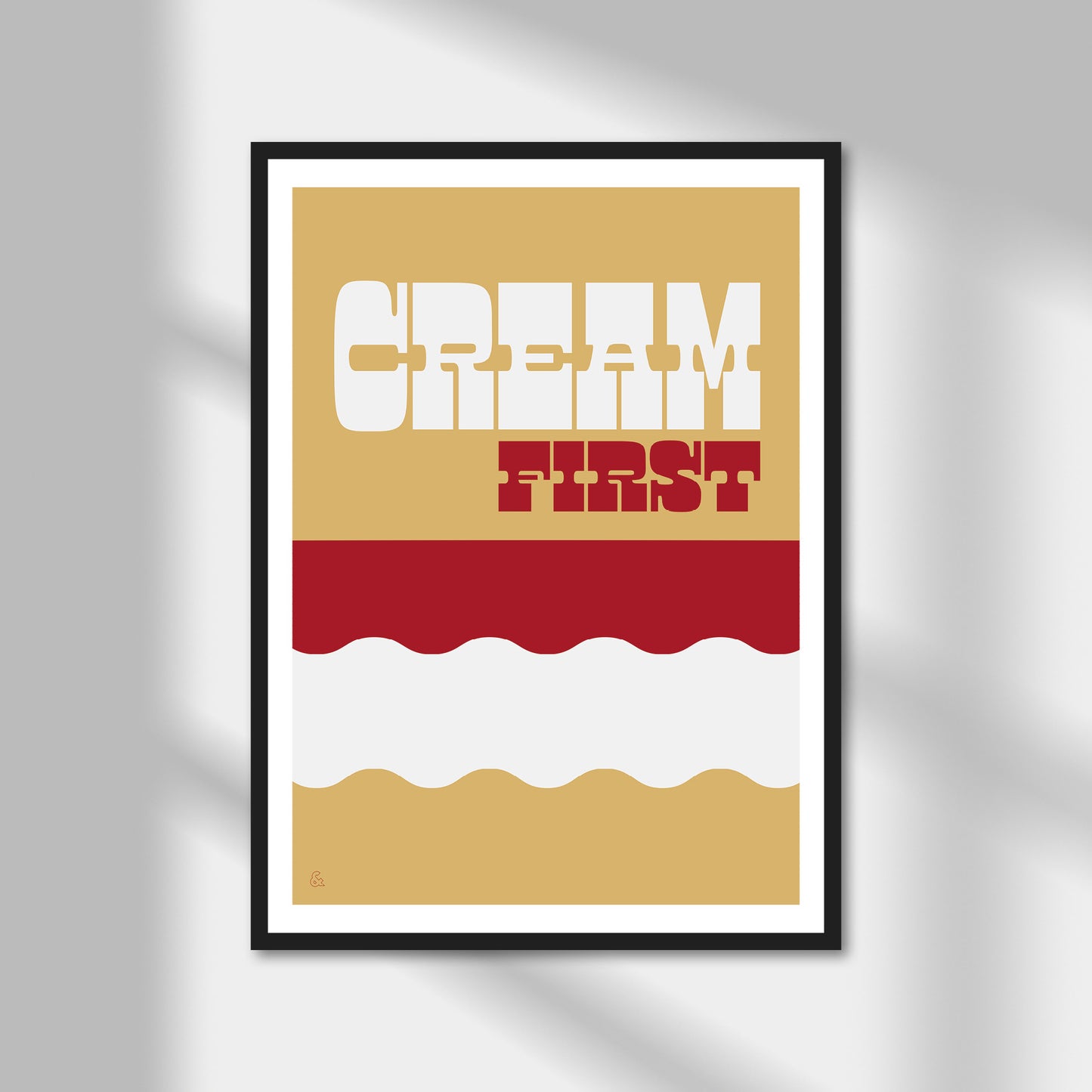 Cream First, Cream Tea (option 1) Print | Colour Option A5