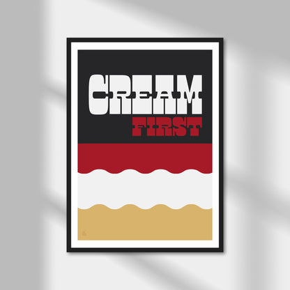 Cream First, Cream Tea (option 1) Print | Colour Option A5