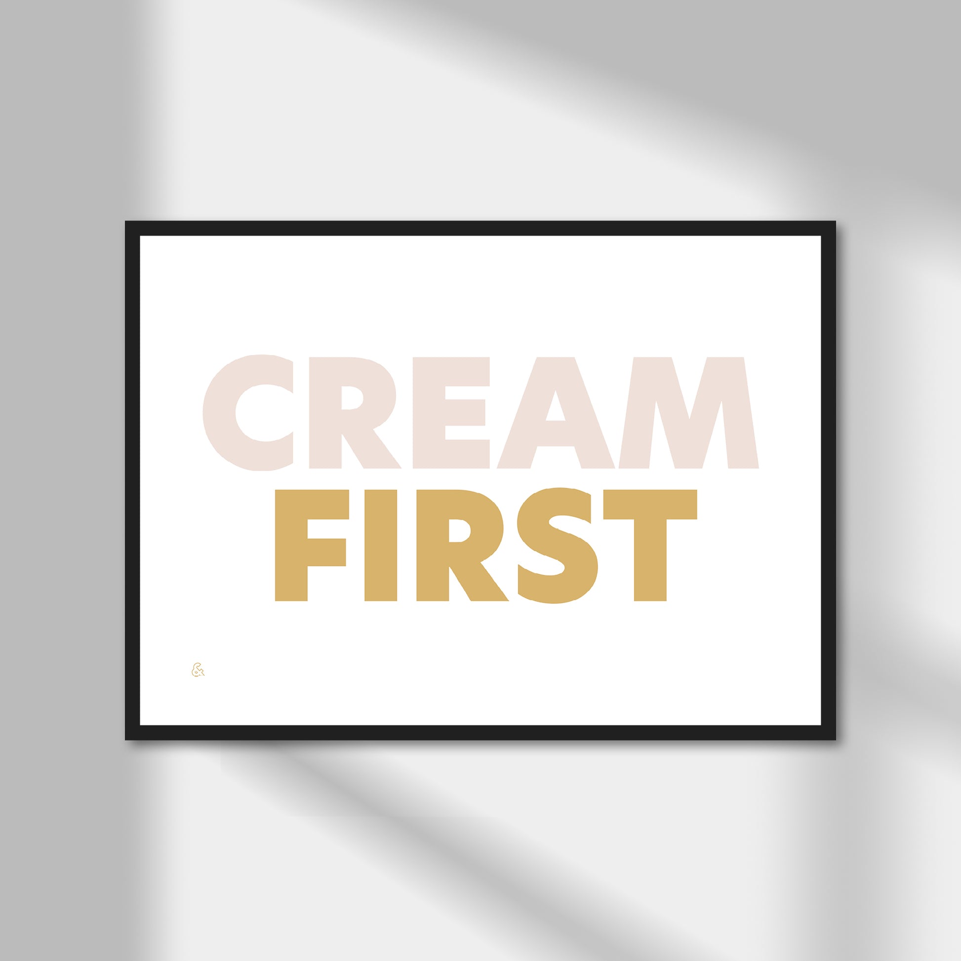 Cream First, Cream Tea (option 2) Print | Colour Option A5