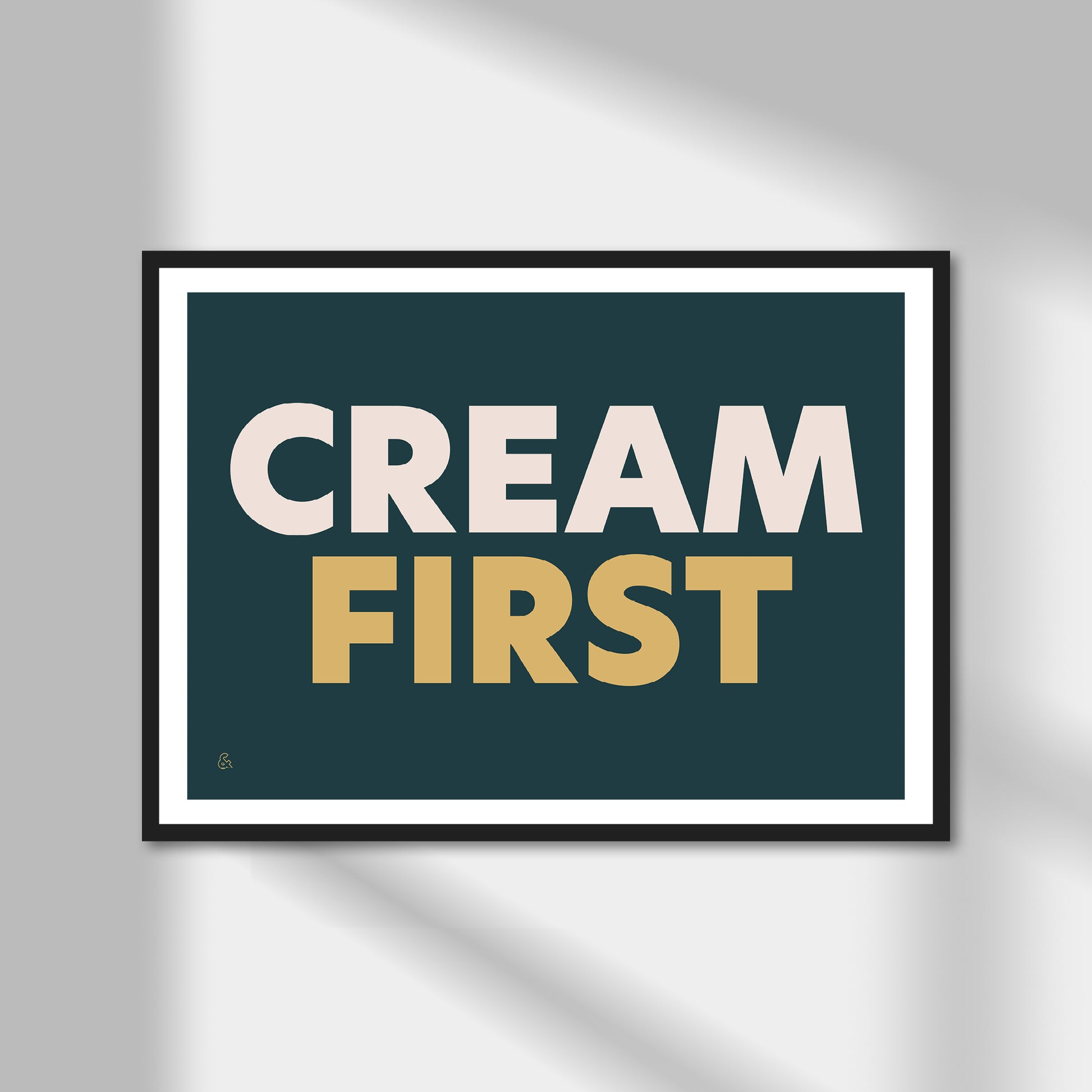 Cream First, Cream Tea (option 2) Print | Colour Option A5