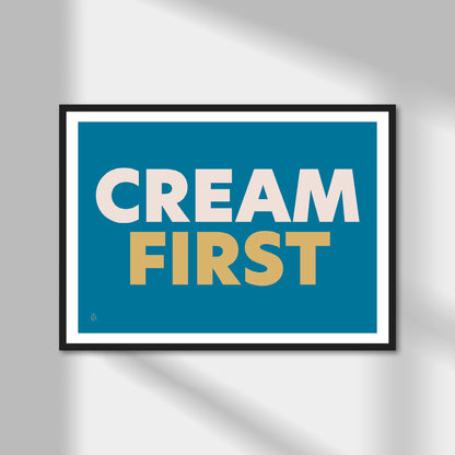 Cream First, Cream Tea (option 2) Print | Colour Option A5