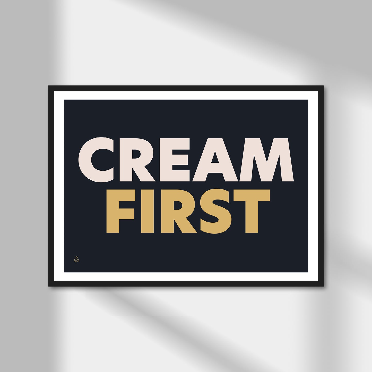 Cream First, Cream Tea (option 2) Print | Colour Option A5