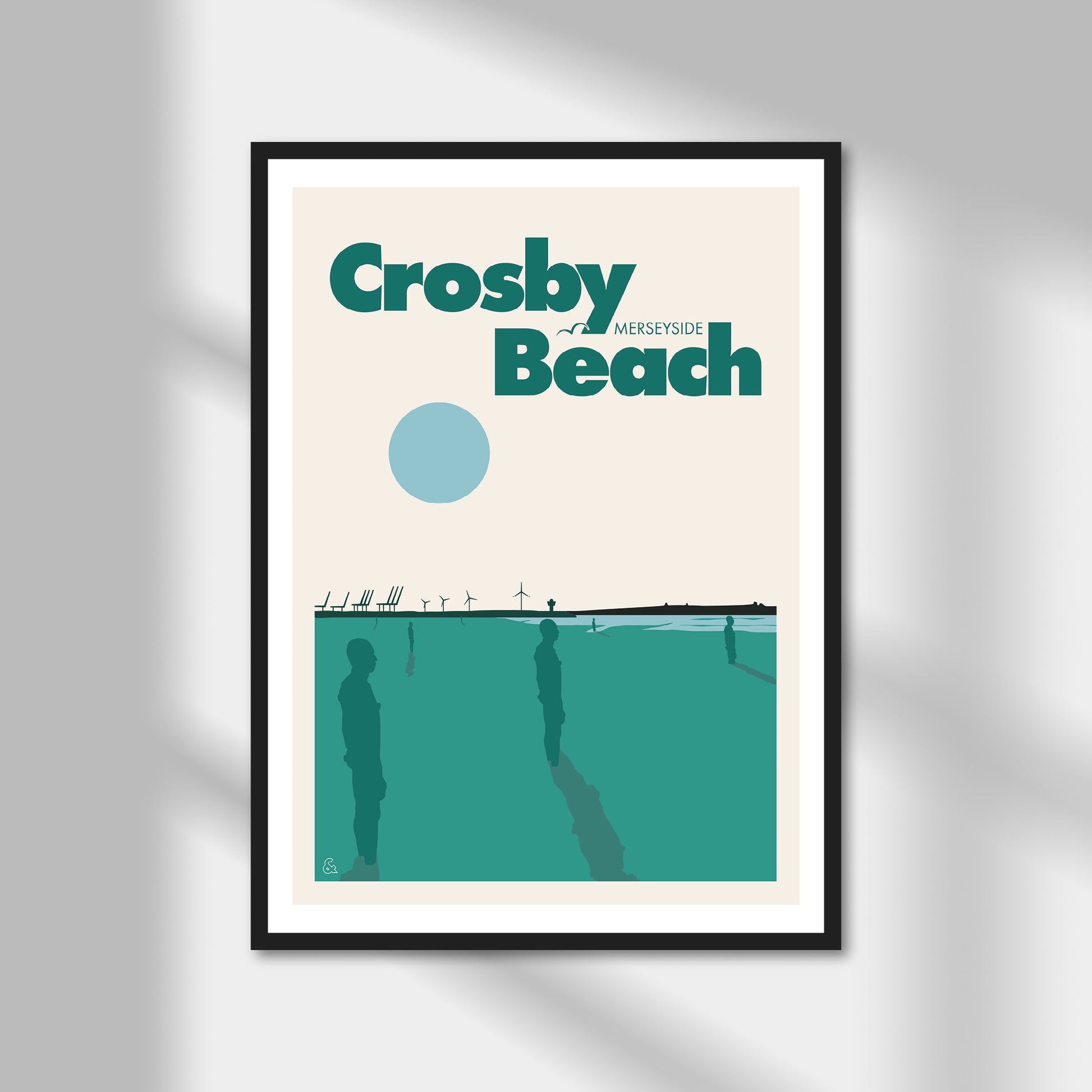 Crosby Beach, Merseyside Print | Colour Option A5