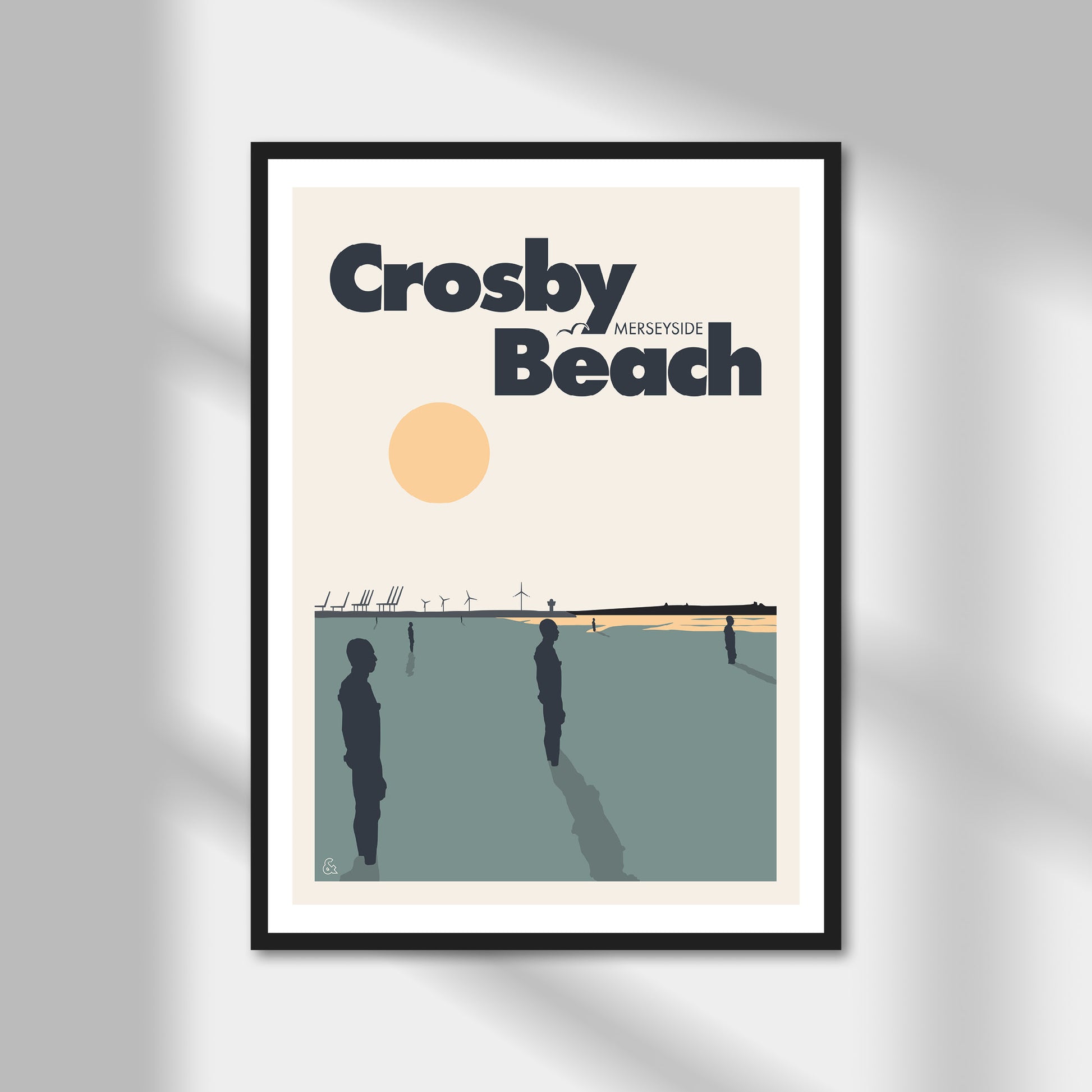 Crosby Beach, Merseyside Print | Colour Option A5