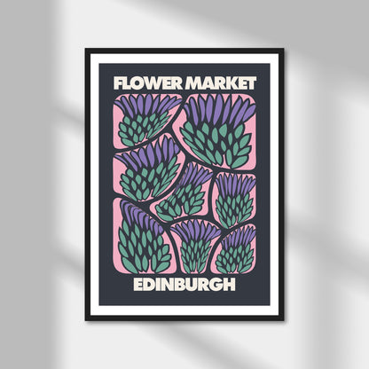 Edinburgh, Flower Market Print | Colour Option A5