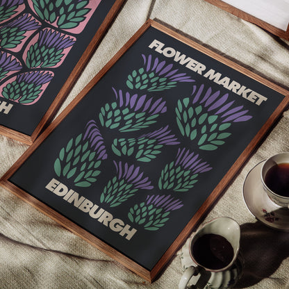 Edinburgh, Flower Market Print | Colour Option 