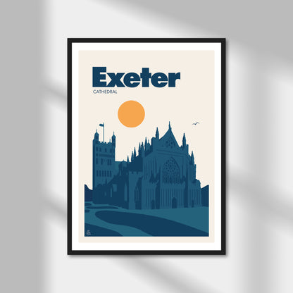 Exeter Cathedral Print | Colour Option A5