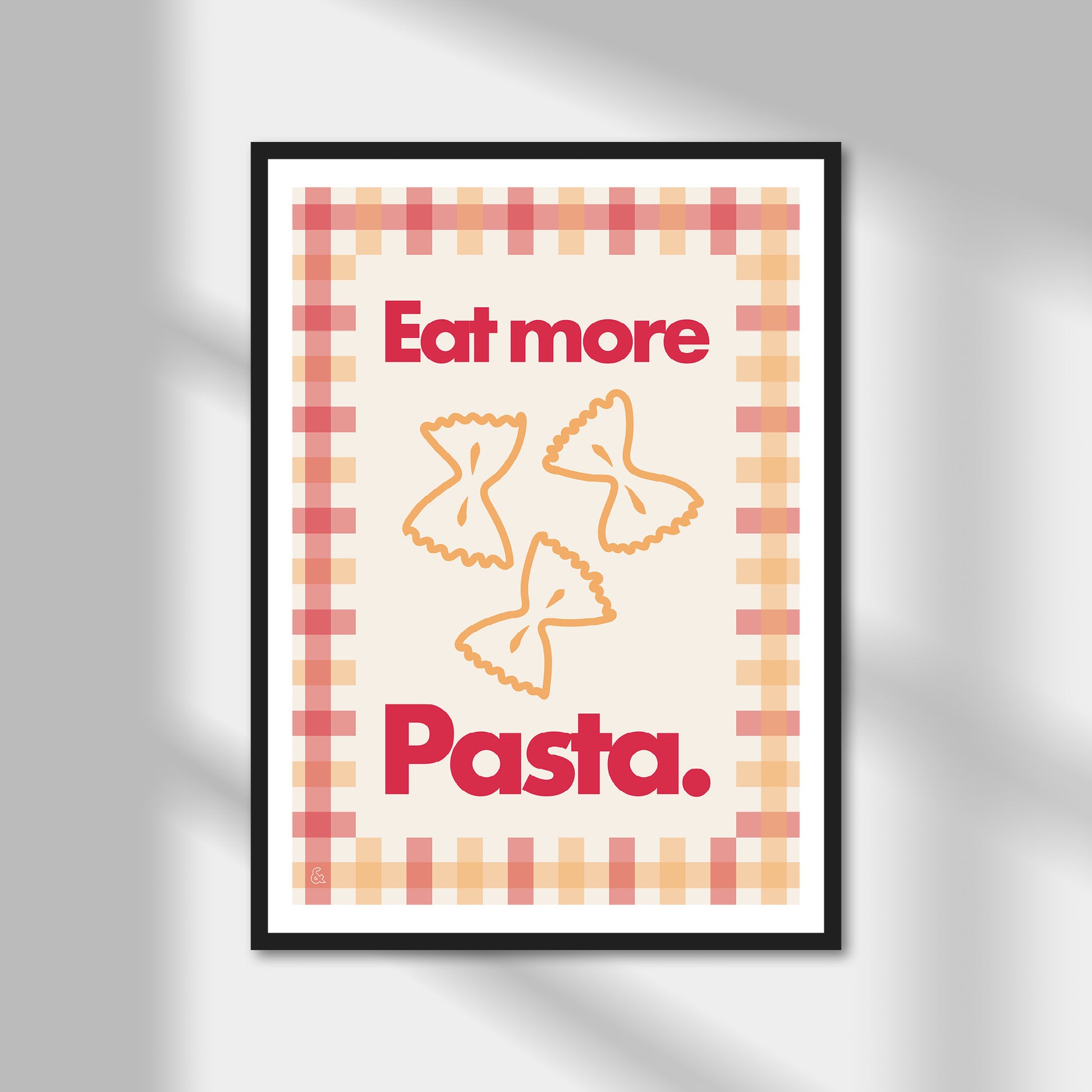 Eat More Pasta, Farfalle Print | Colour Option A5