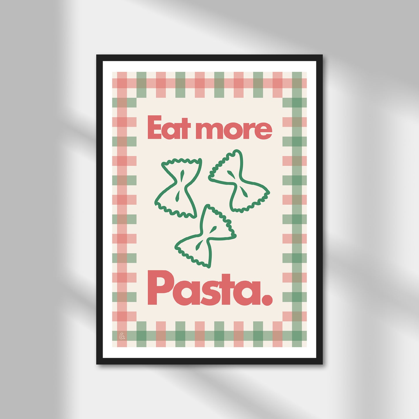 Eat More Pasta, Farfalle Print | Colour Option A5