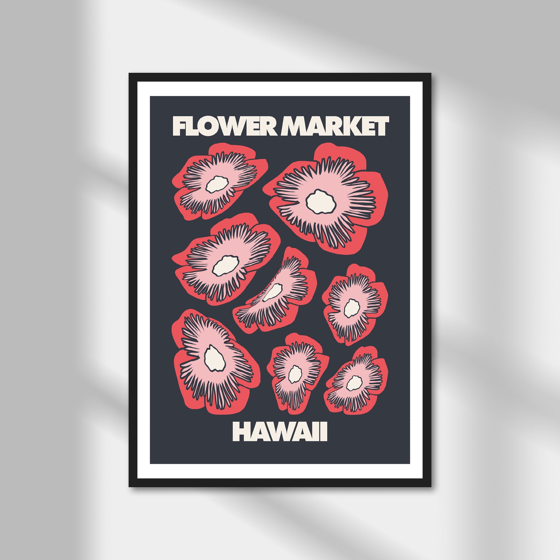 Hawaii, Flower Market Print | Colour Option A5