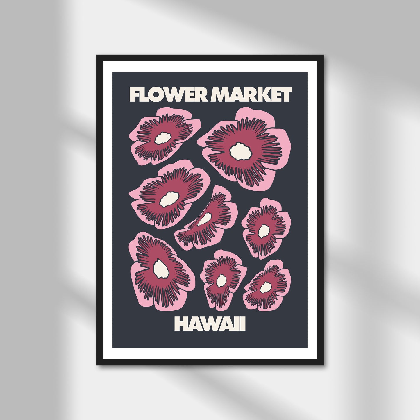 Hawaii, Flower Market Print | Colour Option A5