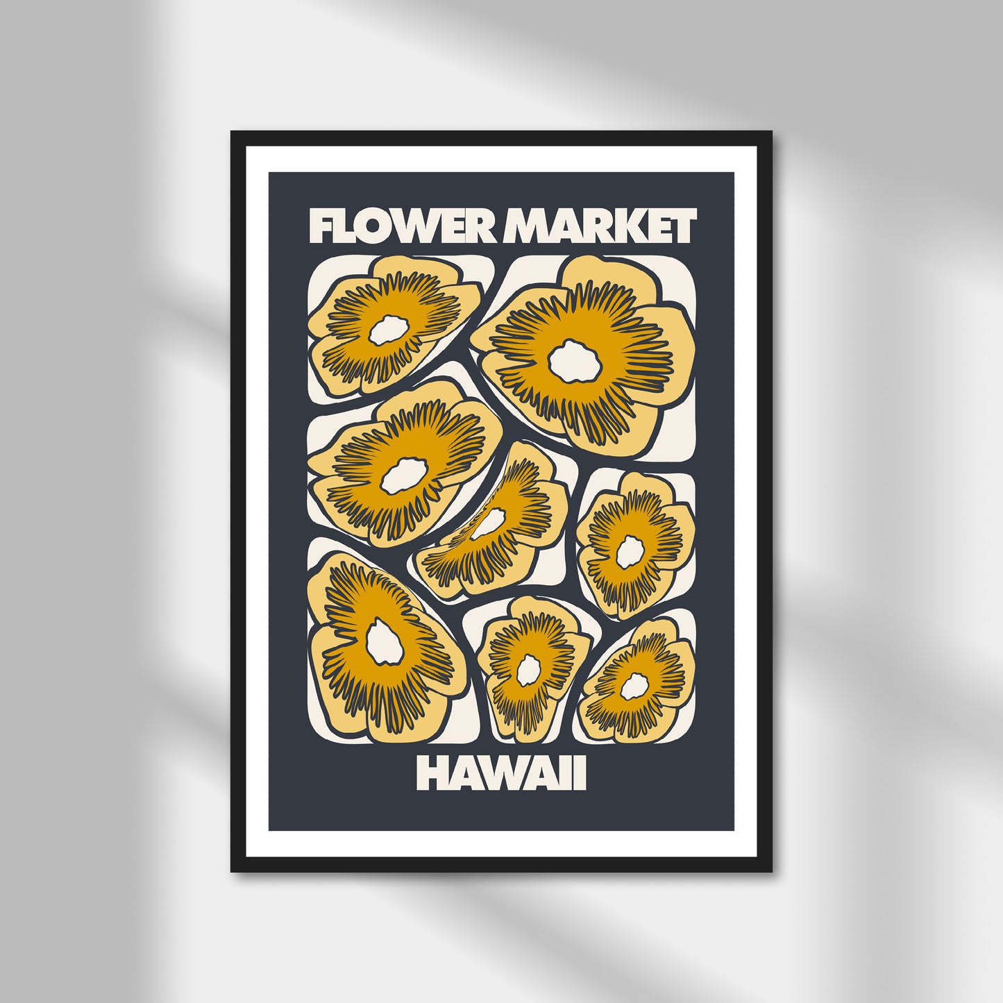 Hawaii, Flower Market Print | Colour Option A5