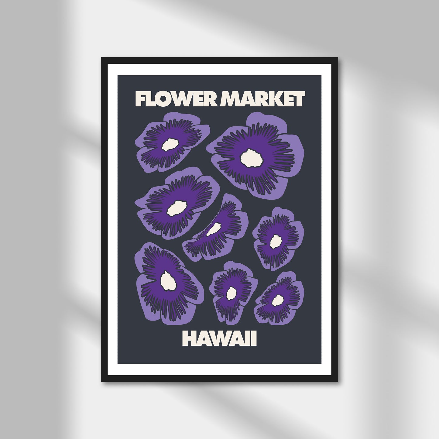 Hawaii, Flower Market Print | Colour Option A5