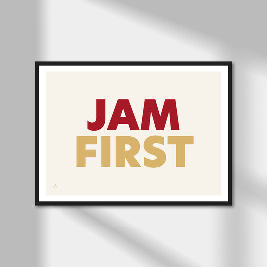 Jam First, Cream Tea (option 2) Print | Colour Option A5