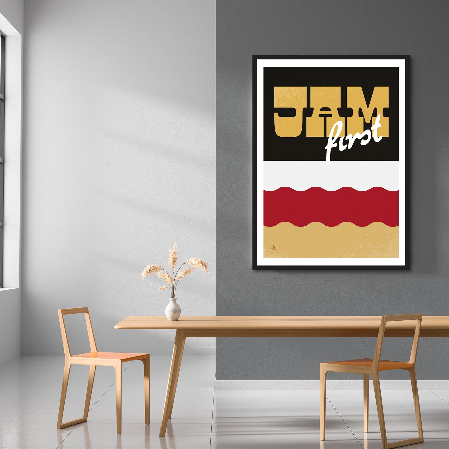 Jam First, Cream Tea (option 1) Print | Colour Option 