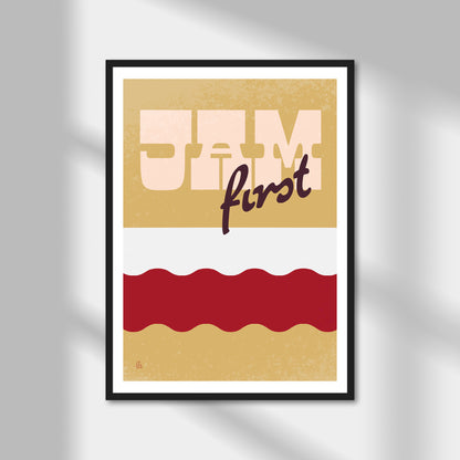 Jam First, Cream Tea (option 1) Print | Colour Option A5