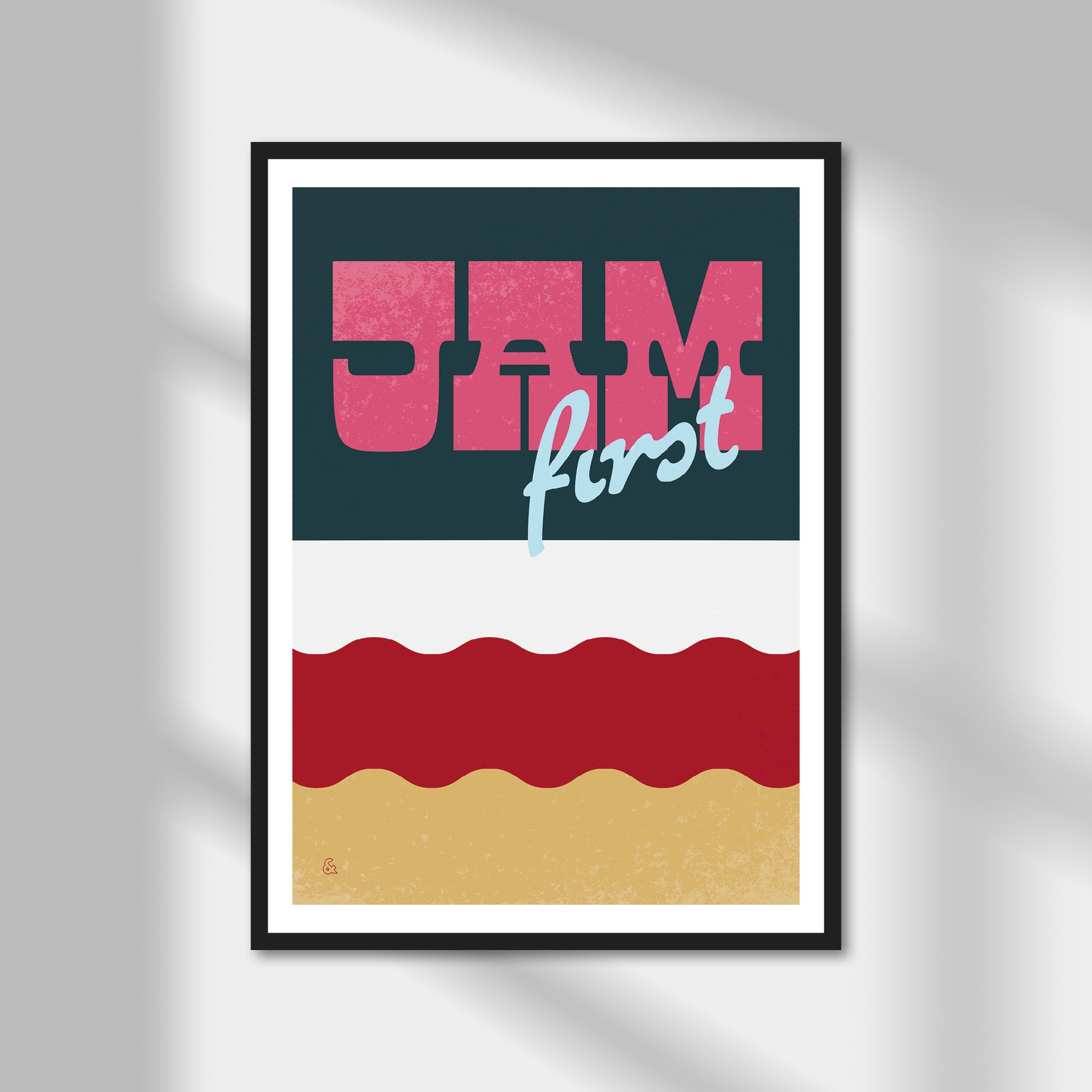 Jam First, Cream Tea (option 1) Print | Colour Option A5