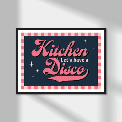 Let's Have A Kitchen Disco Print | Colour Option A5