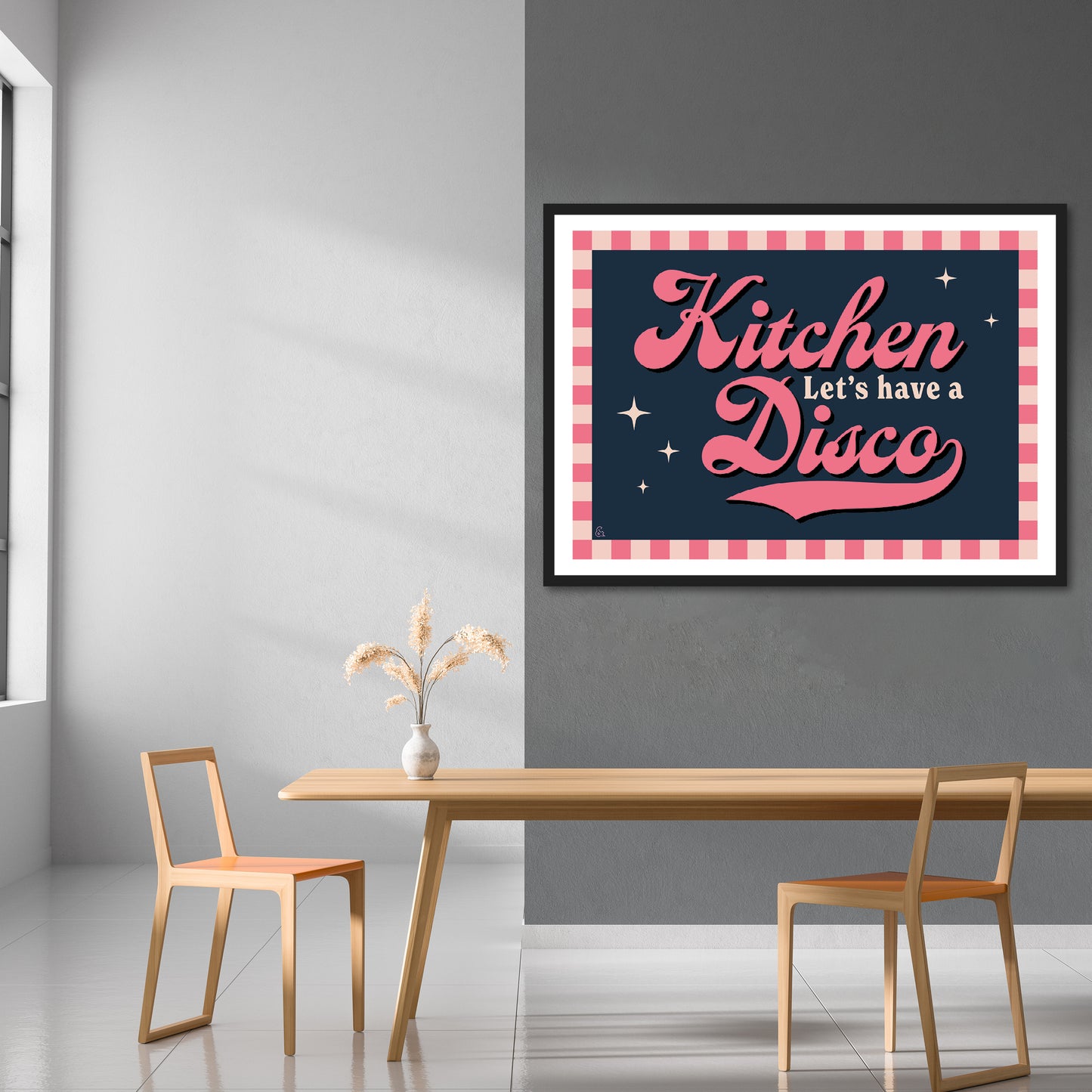 Let's Have A Kitchen Disco Print | Colour Option 