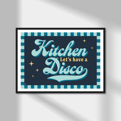 Let's Have A Kitchen Disco Print | Colour Option A5