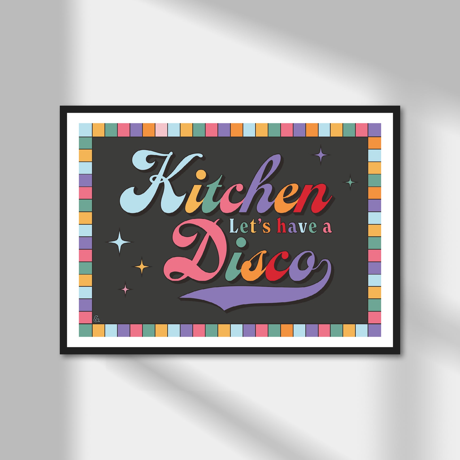 Let's Have A Kitchen Disco Print | Colour Option A5